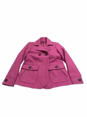 Y2K Vintage Gap Wool Pea Coat Tailored Jacket (Pink) Size Small